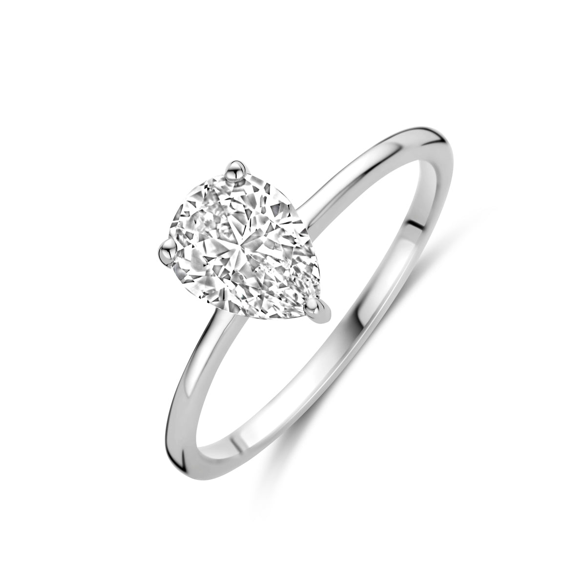 Ring Zirkonia Silber rhodiniert