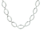 Halskette 10 mm 45 cm Silber rhodiniert