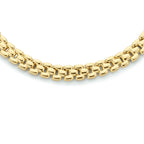 collier panter 6,9 mm 43 cm 3 micron zilver verguld (geel)
