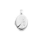 medaillon ovaal 18,5 mm zilver gerhodineerd