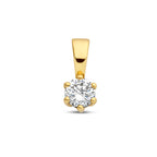 hanger zirkonia 9,5 mm 14K geelgoud