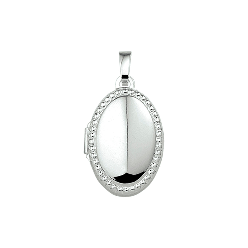 medaillon zilver wit