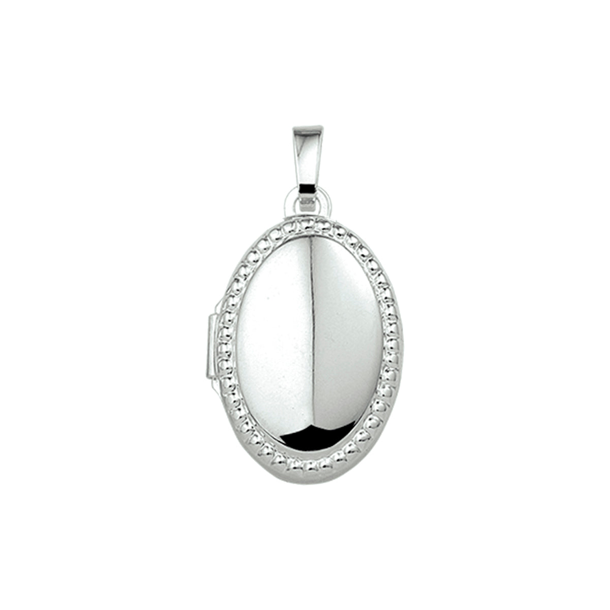 medaillon zilver wit