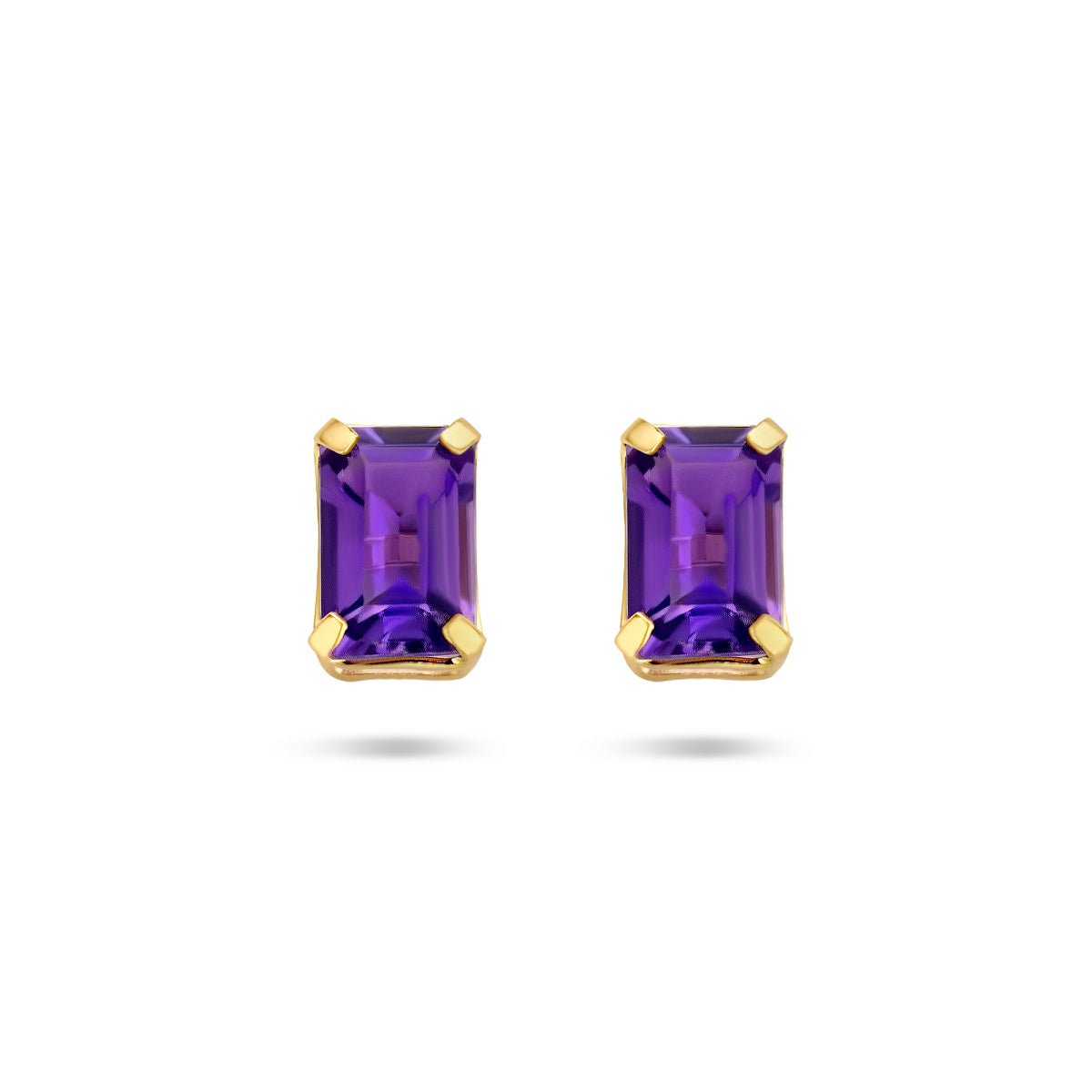 Ohrstecker Amethyst 14K Gelbgold