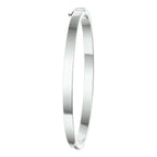 bangle scharnier 4 mm vlakke buis zilver gerhodineerd