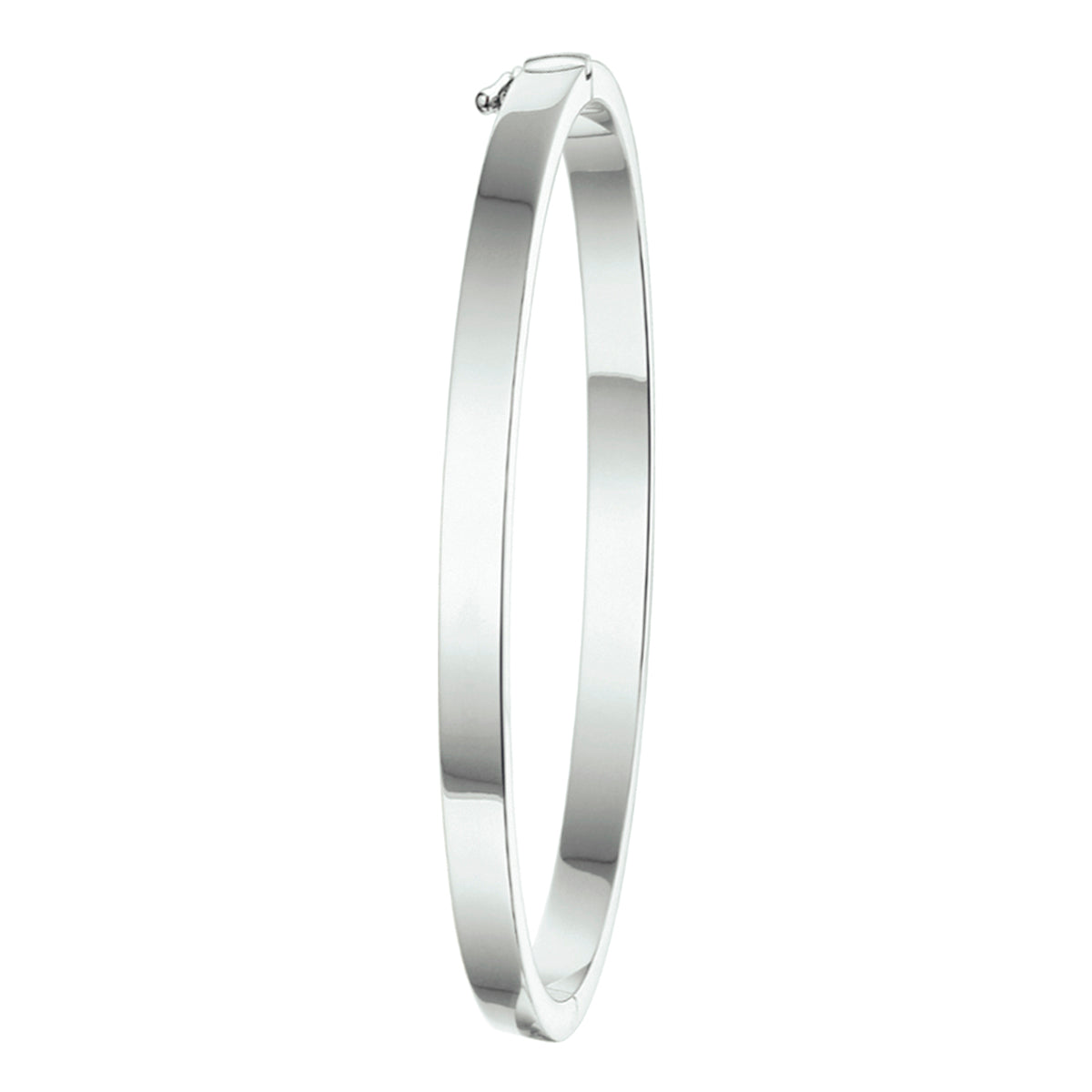 Armreifscharnier 4 mm Flachrohr silber rhodiniert