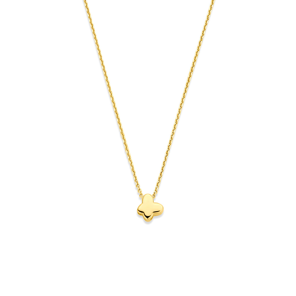 collier vlinder 40 - 42 - 44 cm 14K geelgoud