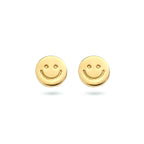 Ohrstecker Smiley 1 Mikron Silber vergoldet (gelb)