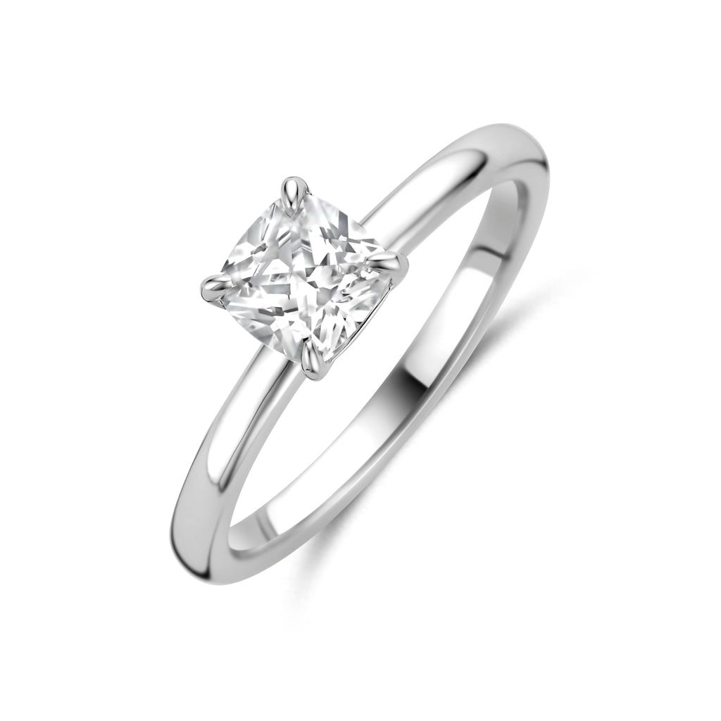 ring zirkonia zilver gerhodineerd