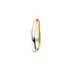 Anhänger Lab Grown Diamant 0,04ct f vs 18 mm 14K Bicolor Gold Gelb/Weiß