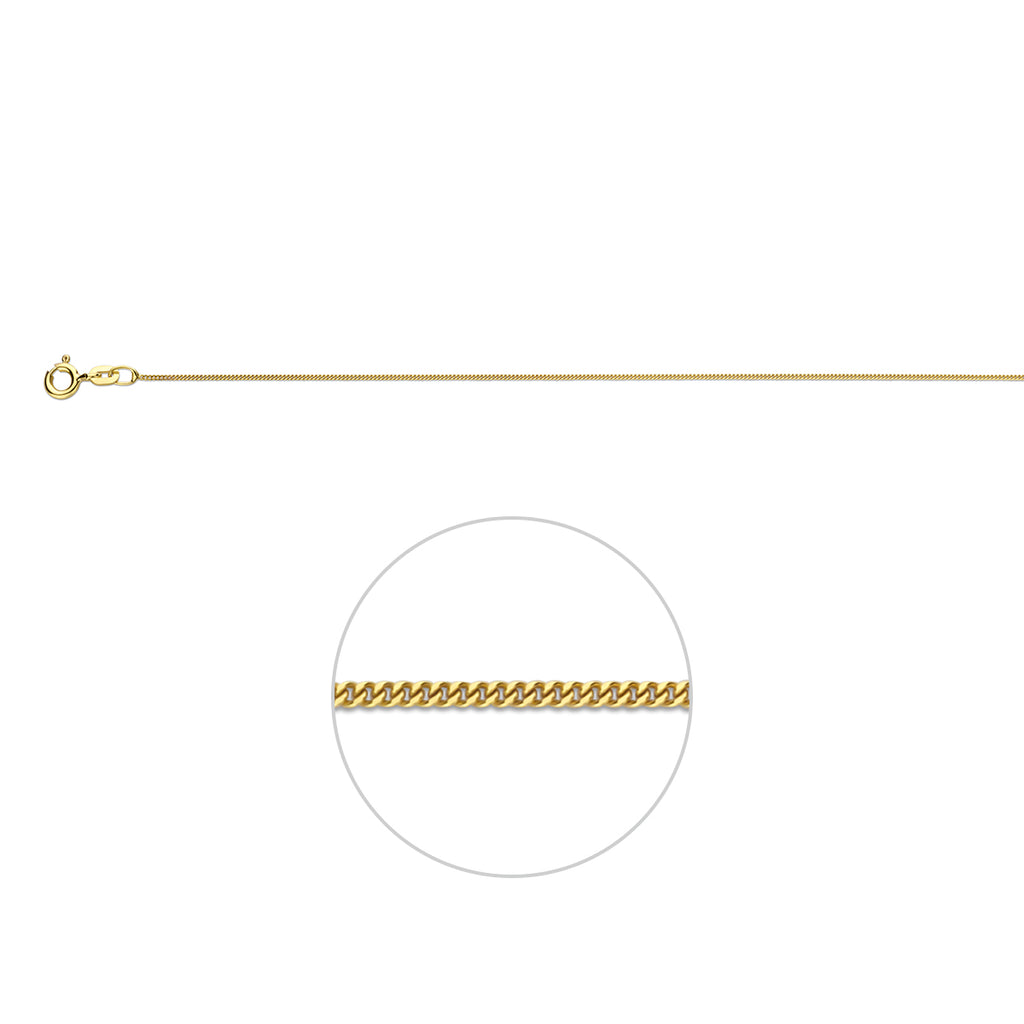 Panzerkette 0,8 mm 14K Gelbgold