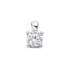 Anhänger Zirkonia 9 mm Silber rhodiniert