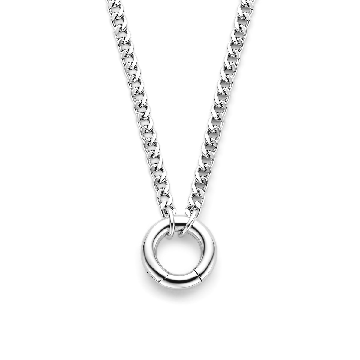 Gliederkette mit Verbinder 46 cm rhodiniertes Silber