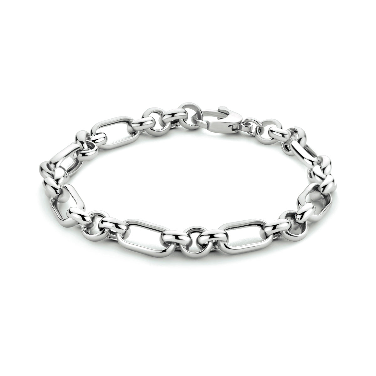 Armband Anker 6,7 mm 19 cm Silber rhodiniert