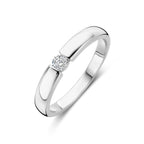 Ring Zirkonia Silber rhodiniert