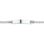 Gravurarmband Ankerplatte 5,0 mm 13 - 15 cm Silber weiß
