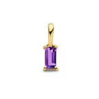 hanger met geboortesteen 9 mm 14K geelgoud