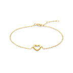 Armband Herz 16,5 - 17,5 - 18,5 cm 14K Gelbgold
