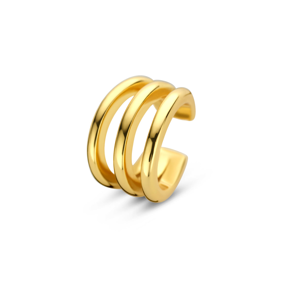 ear cuff 12,5 mm 1 micron zilver verguld (geel)