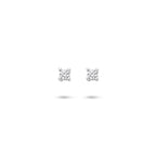 oorknoppen zirkonia zilver gerhodineerd