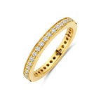 Ring Zirkonia 3 Mikron silbervergoldet (gelb)