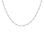 Halskette Zirkonia 44 + 3 cm Silber rhodiniert