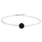 Armband Onyx 17 + 2 cm Silber rhodiniert
