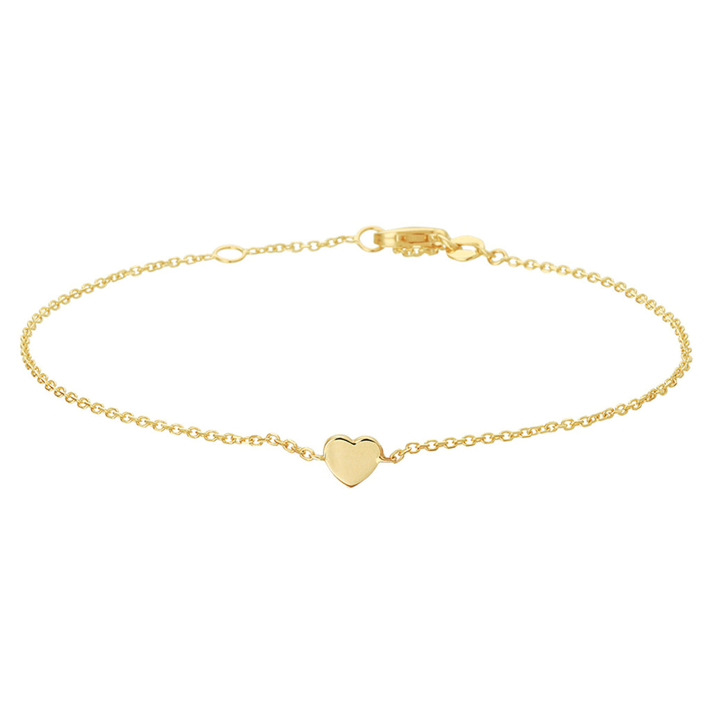 Armband Herz 17 - 18,5 cm 14K Gelbgold
