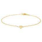 Armband Herz 17 - 18,5 cm 14K Gelbgold