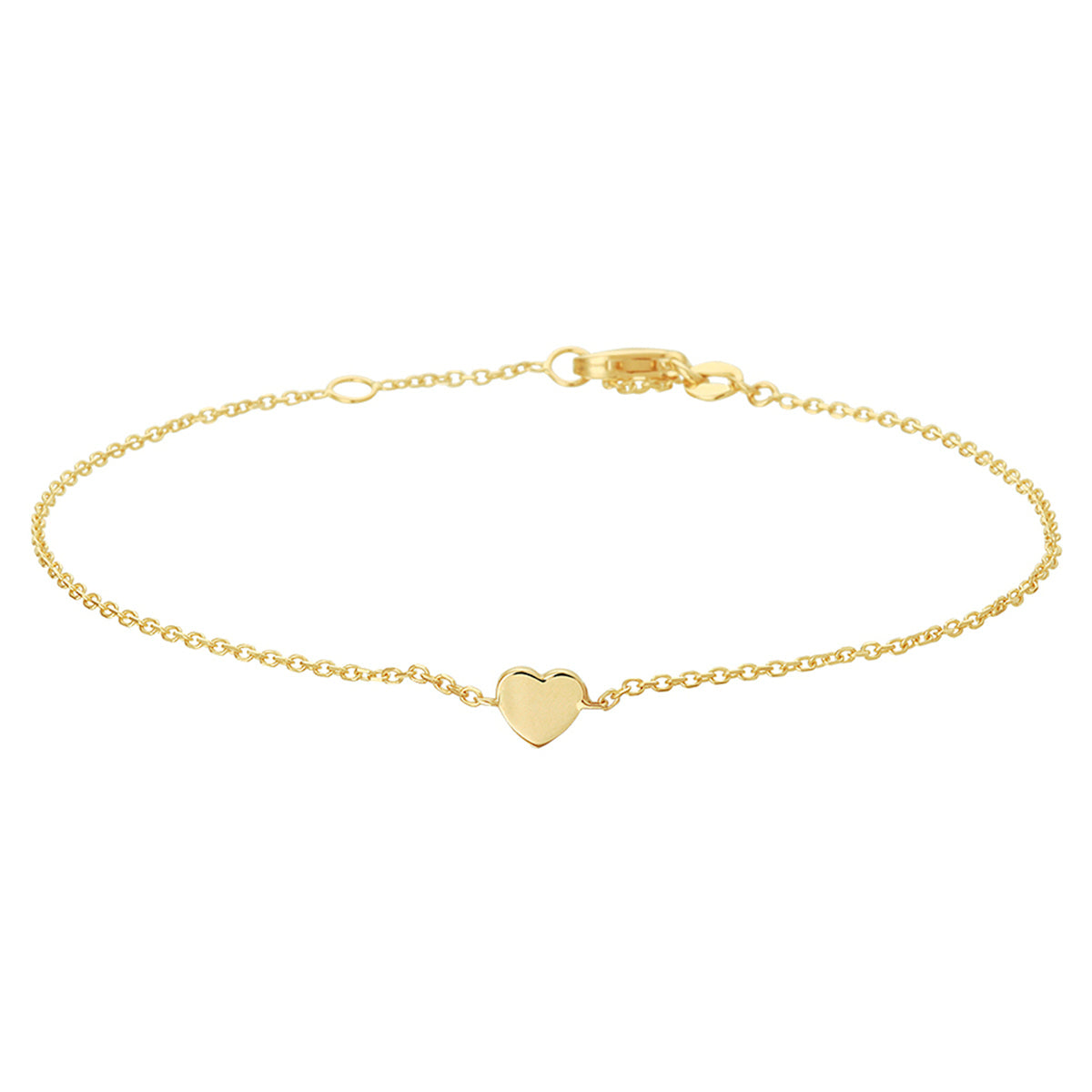 Armband Herz 17 - 18,5 cm 14K Gelbgold