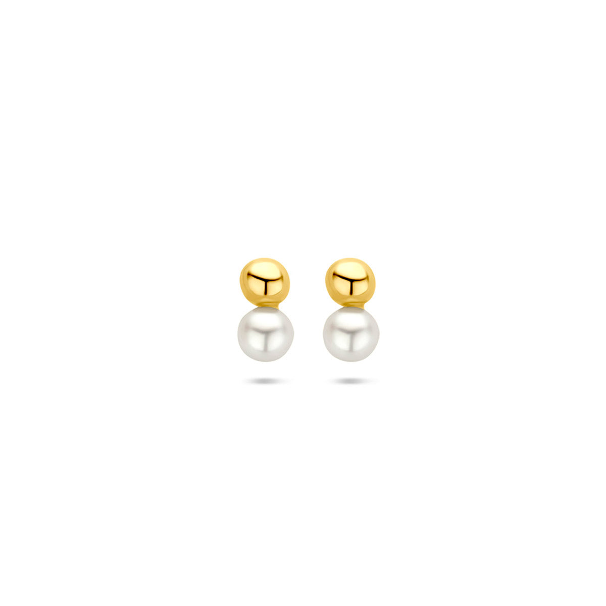 oorknoppen parel 6,5 mm 14K geelgoud