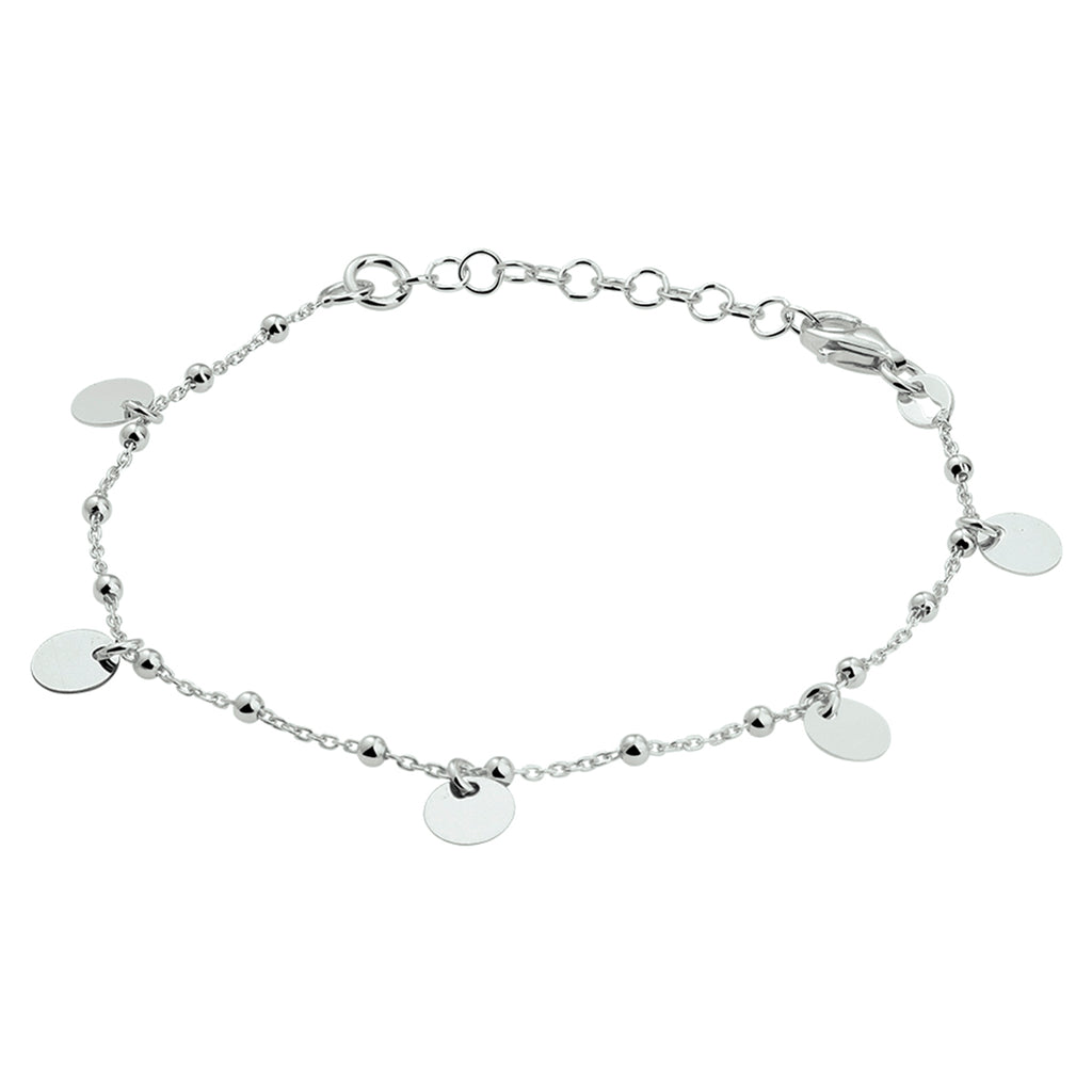 Armband Kreise 16 + 3 cm Silber rhodiniert