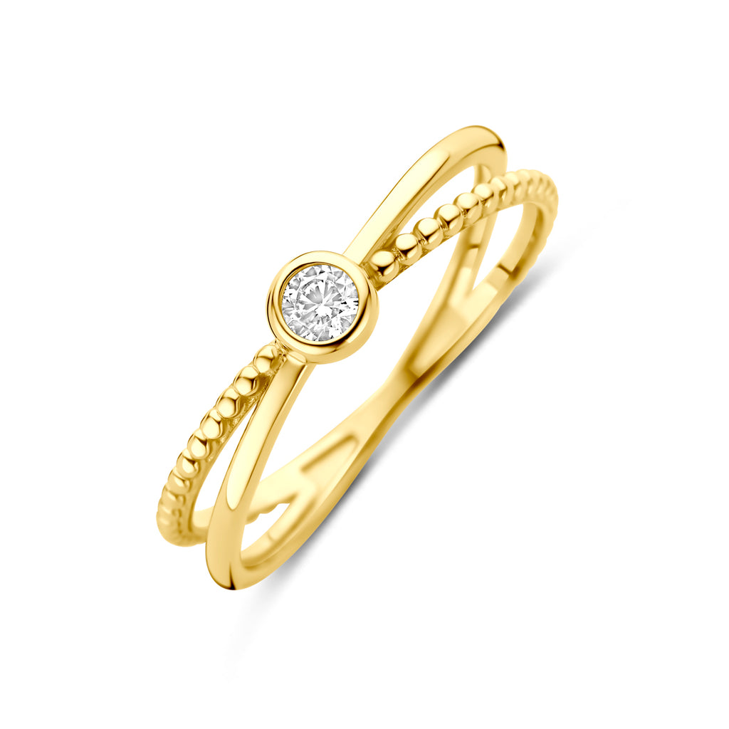 9k ring zirkonia 9K geel
