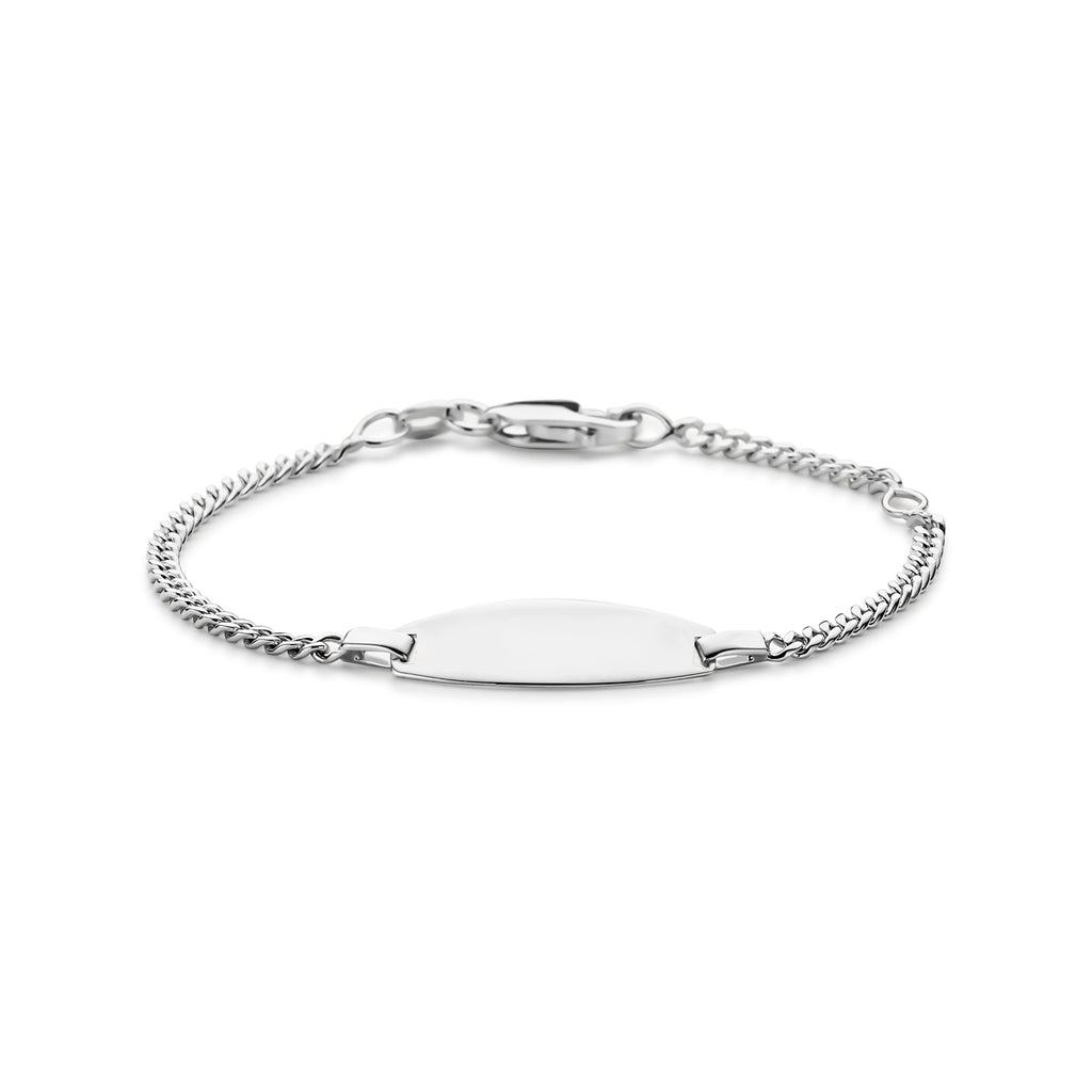 Gravurarmband 11 - 13 cm Silber weiß