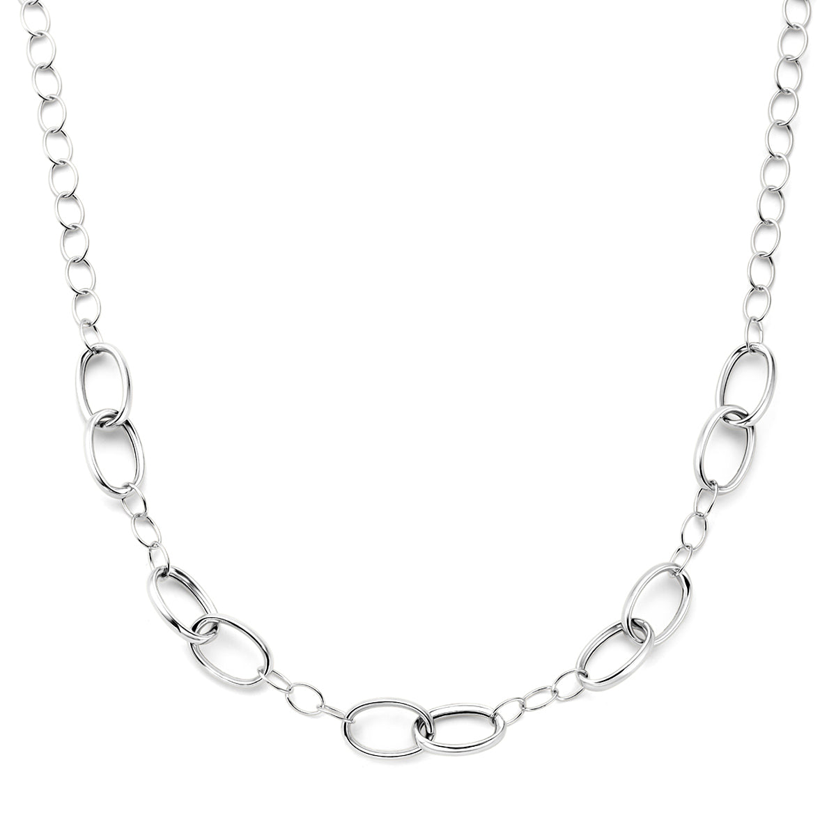 collier 11 mm 45 cm zilver gerhodineerd