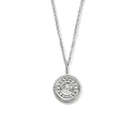 verzierte Halskette mit Zirkonia 41 - 43 - 45 cm Silber rhodiniert