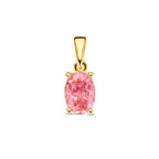 hanger padparadscha zirkonia 13 mm 14K geelgoud