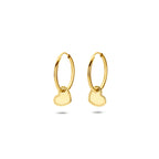 oorringen hartje 14 mm 14K geelgoud