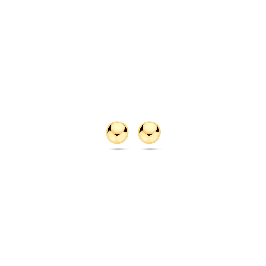 oorknoppen half bol 14K geelgoud
