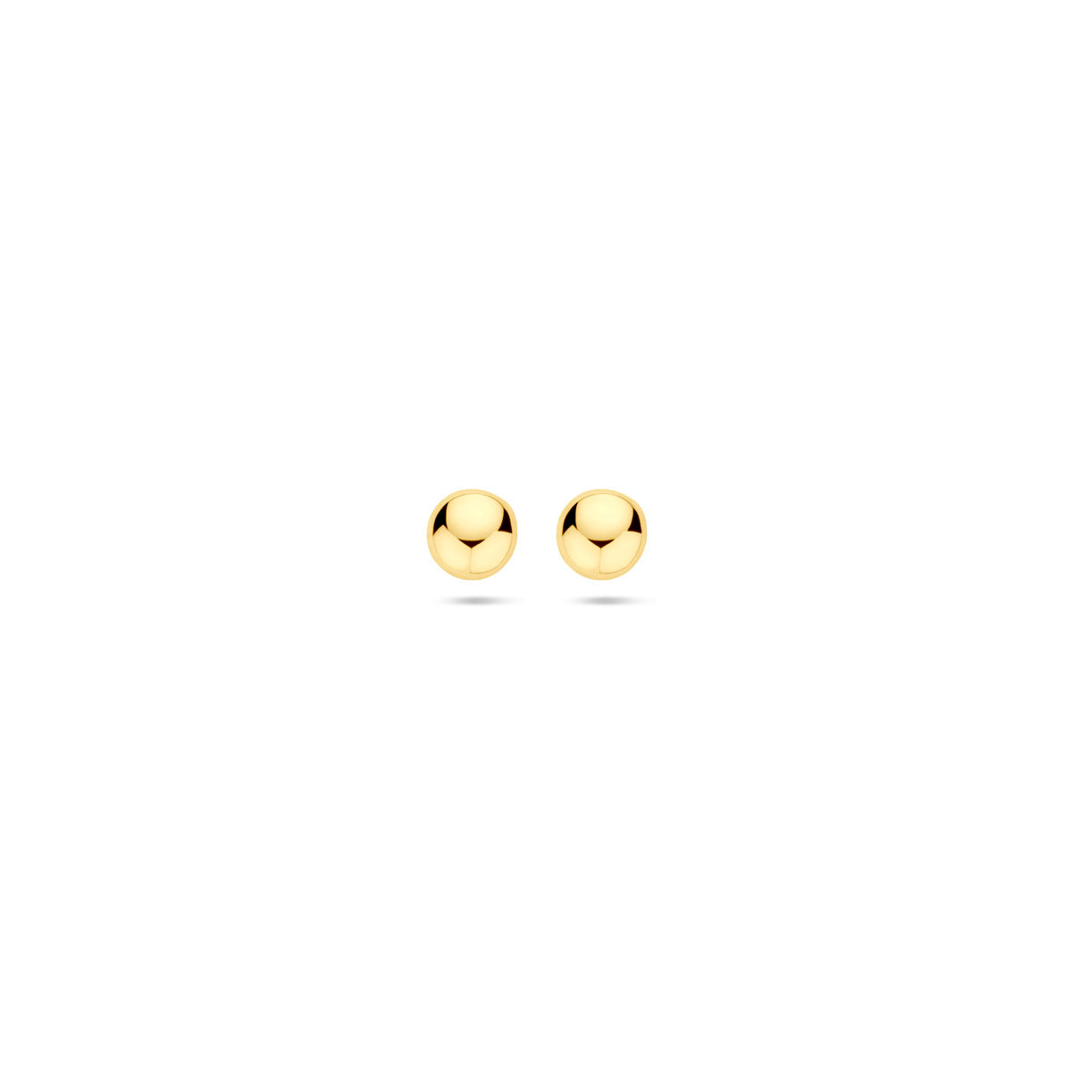 oorknoppen half bol 14K geelgoud