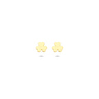 Ohrstecker Kleeblatt 5 mm 14K Gelbgold