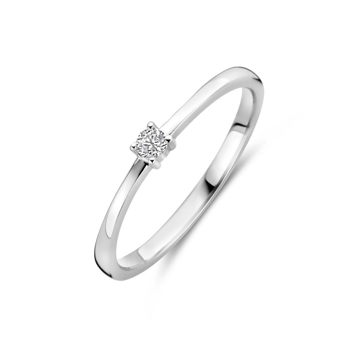 Ring Zirkonia Silber rhodiniert