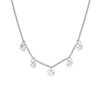 collier zirkonia 41 - 43 - 45 cm zilver gerhodineerd