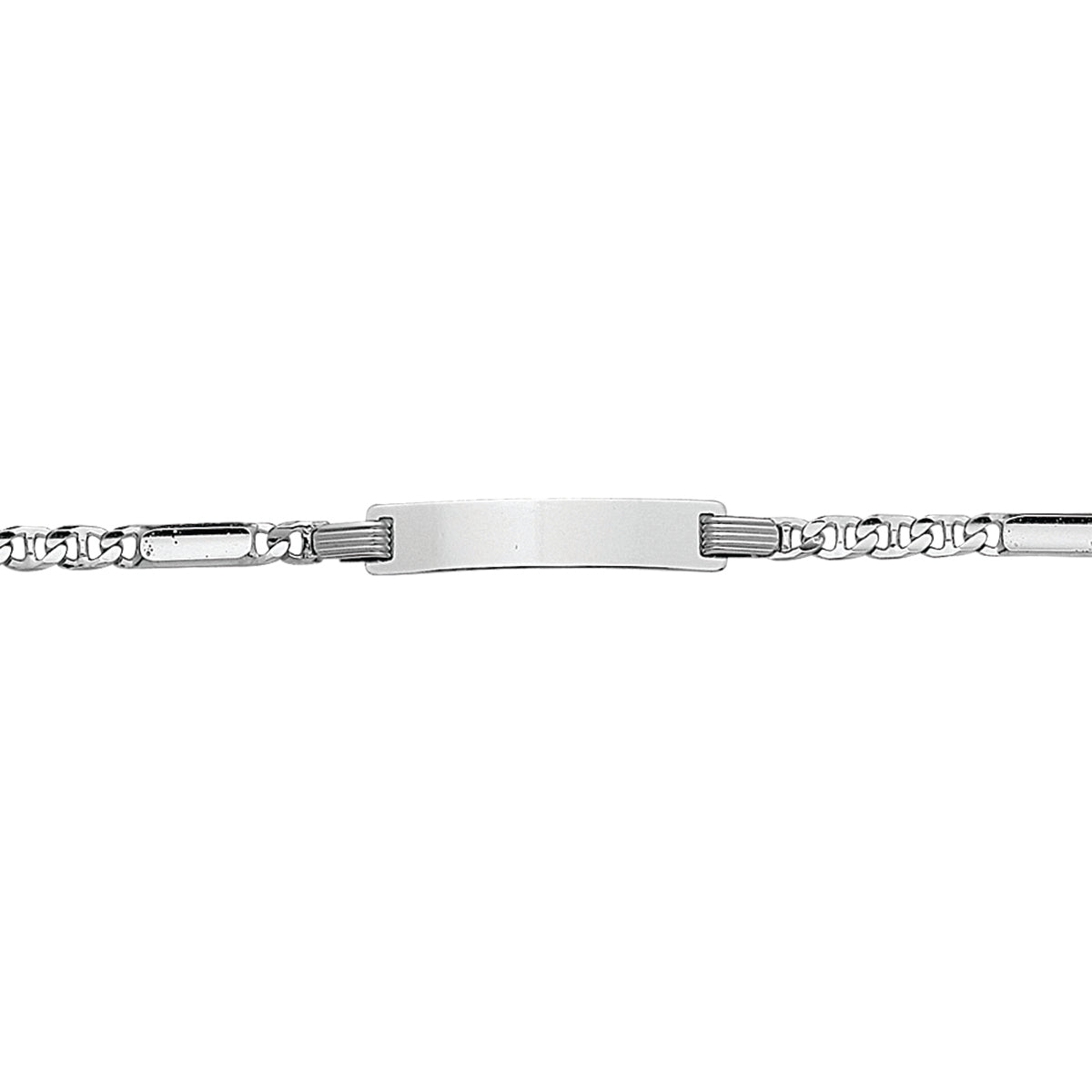 Gravurarmband Ankerplatte 5,0 mm 14 - 16 cm Silber rhodiniert