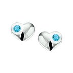 Ohrstecker Herz Strass silber weiß