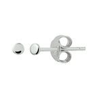 Ohrstecker rund Silber rhodiniert