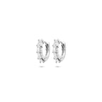 klapoorringen zirkonia 11.5 mm zilver gerhodineerd
