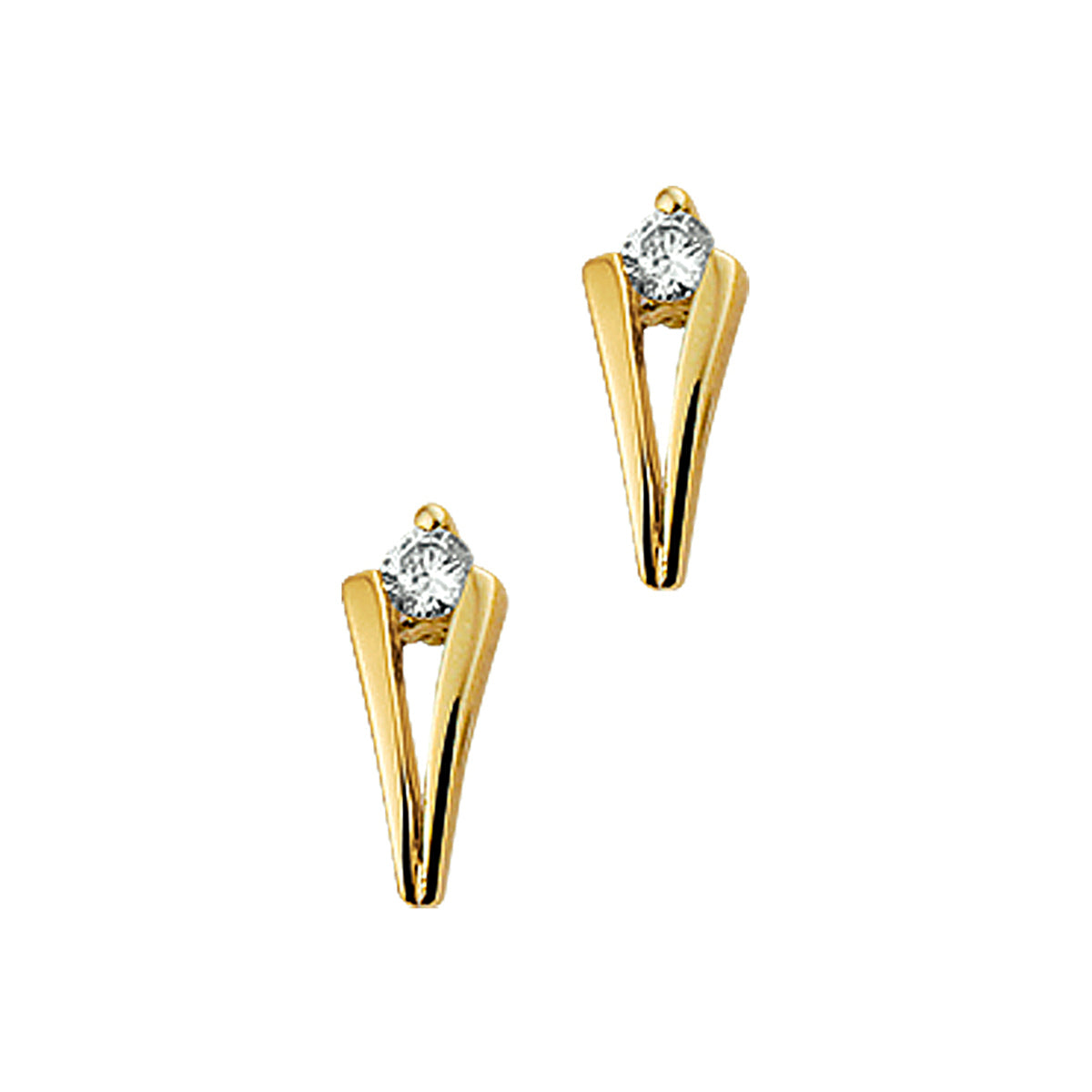 Ohrstecker Zirkonia 14K Gelbgold