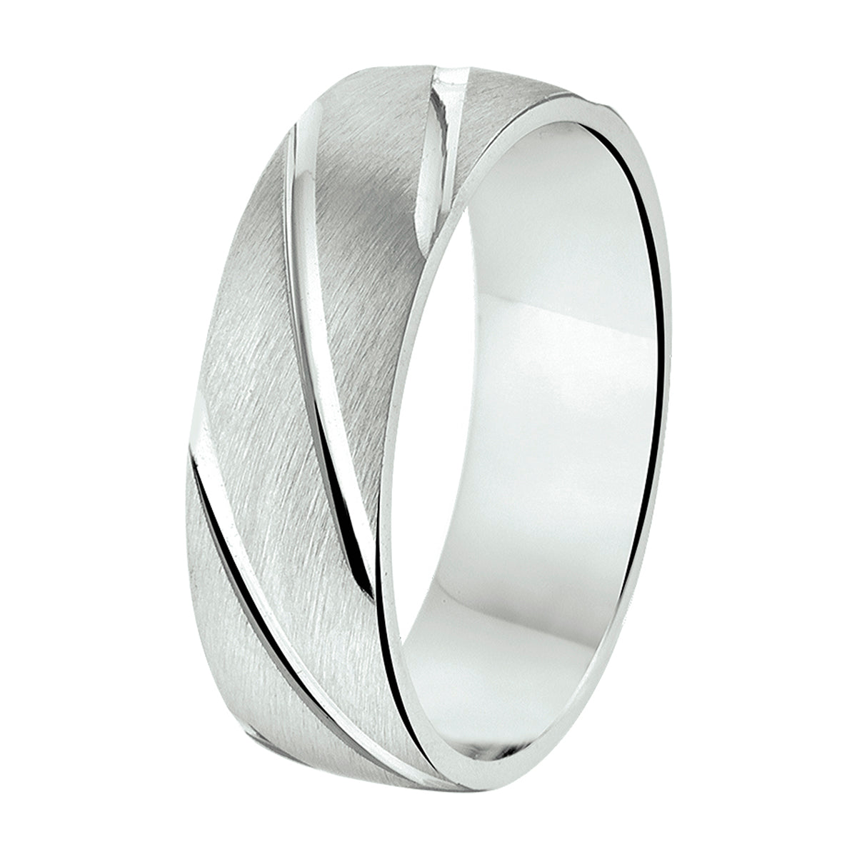 ring a209 - 6,5 mm - zonder cz zilver gerhodineerd