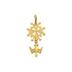 Anhänger Hugenottenkreuz 29 mm 14K Gelbgold